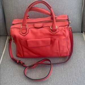 DIMONI Salmon Leather Large Satchel convertible to Crossbody